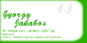 gyorgy jakabos business card